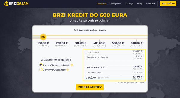 BrziZajam - Zajam do 600 €